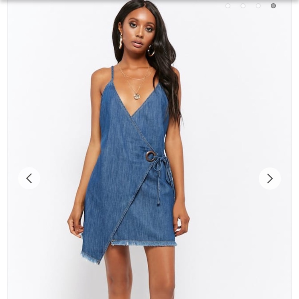 Forever 21 wrap denim dress